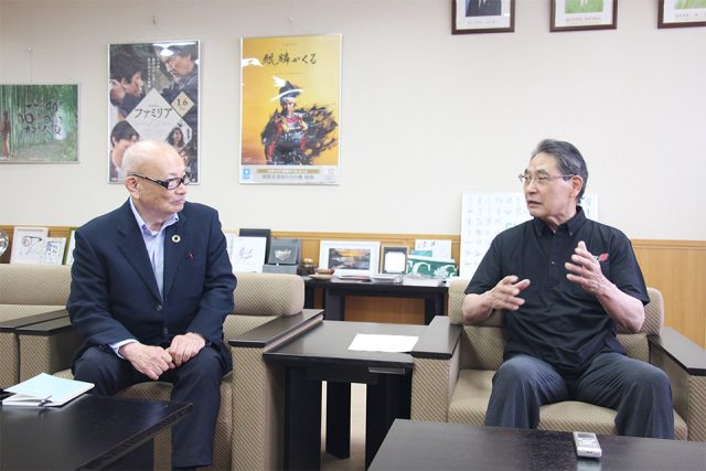 可児市冨田成輝市長との対談風景