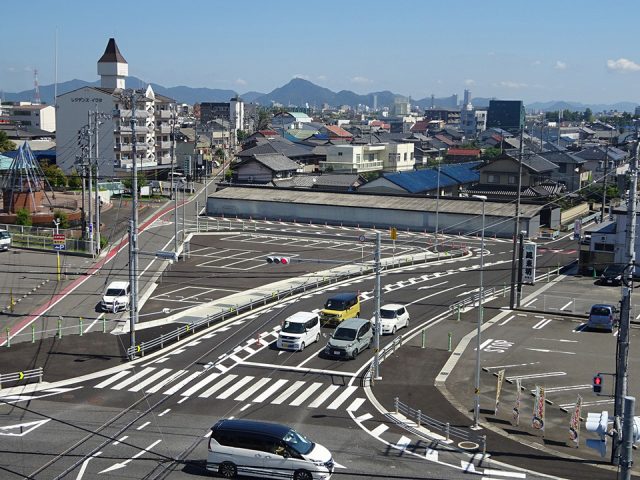 穂積駅周辺上空から